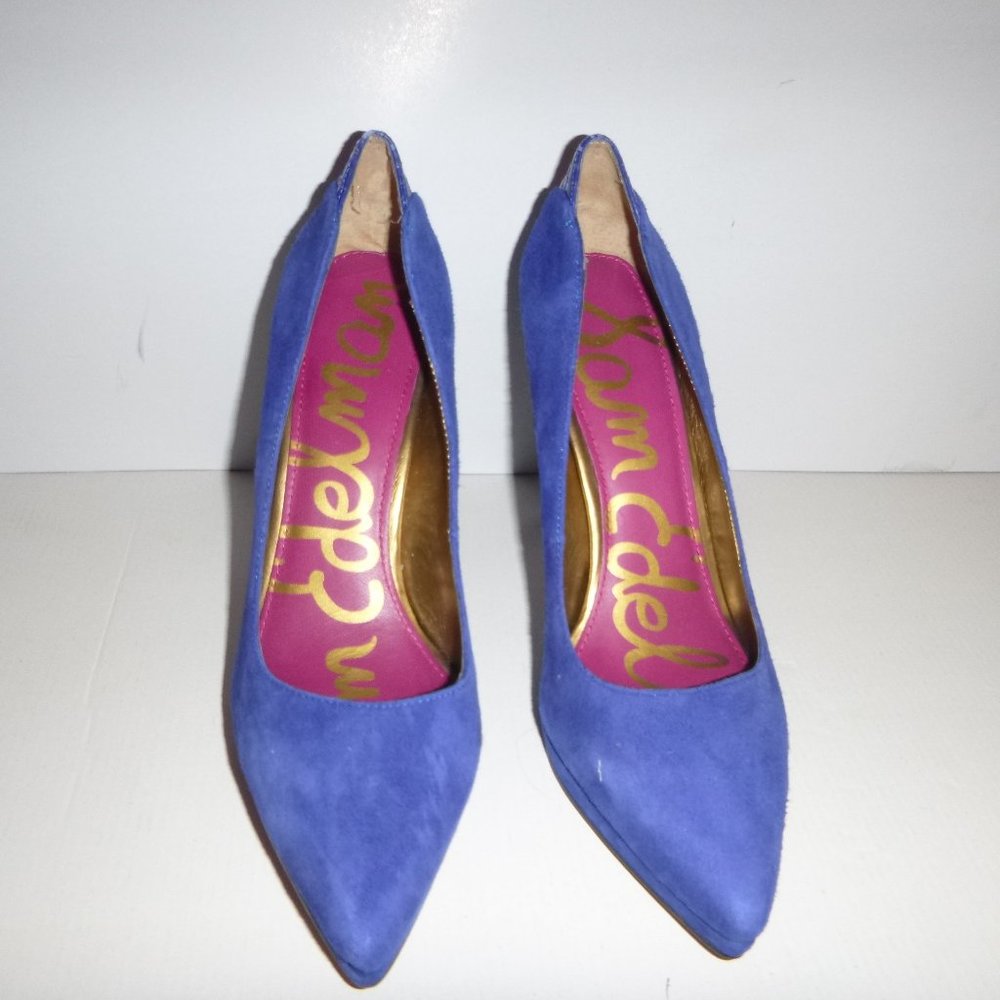 Sam Elderment Light Purple Suede Heels